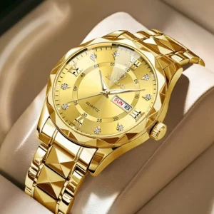 Luxuryus dimond cut Watch - full golden