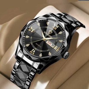 Luxuryus dimond cut Watch - Full Black
