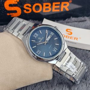 LUXUREY SOBER WATCH - Silver Blue