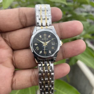 Sober Daimond cut watch - golden black ledis